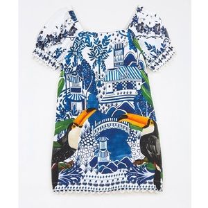 Farm Rio Ancient Garden Mini Dress NWT.